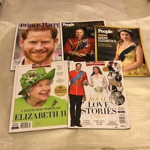 Lot of 5 collectible Queen Elizabeth & The Royal Family magazines
